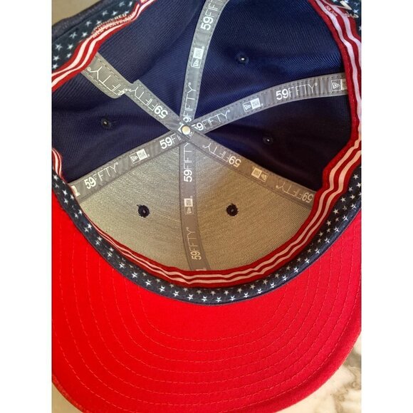 New Era Chicago Cubs 59Fifty Fitted Patriotic Stars & Stripes American Hat Cap S - Picture 4 of 8